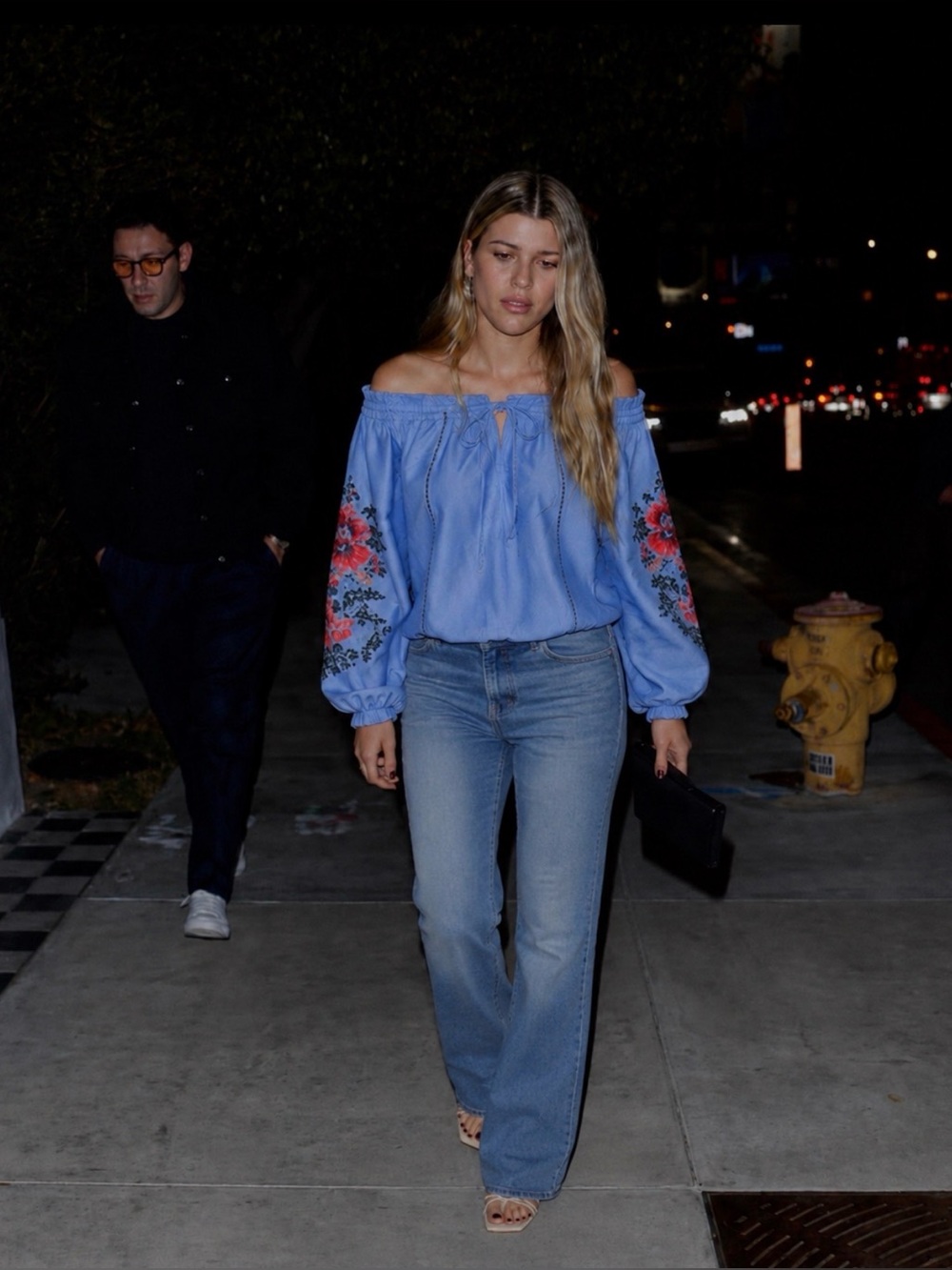 Parker Embroidered Off-Shoulder Blouse | Sofia Richie Hamptons Chic